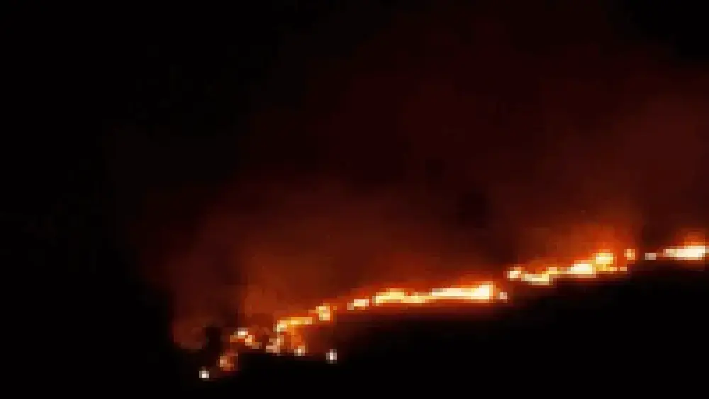 Incêndio na BR-060 atinge área do Exército e mobiliza 50 militares