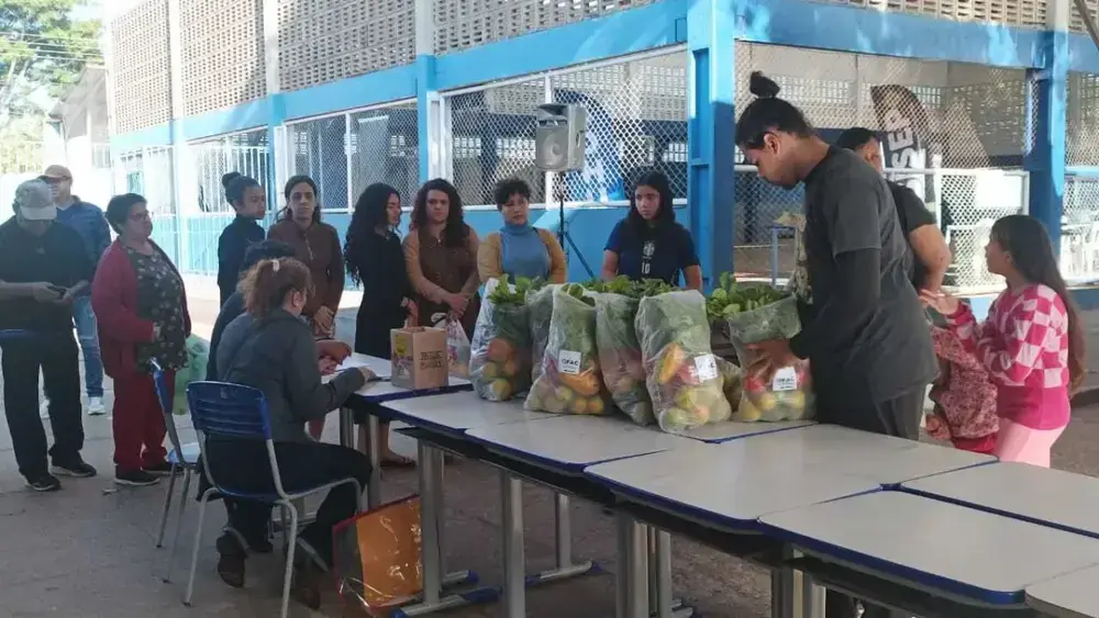Mutirão no Oliveira II oferece 300 serviços e troca verdura por reciclável